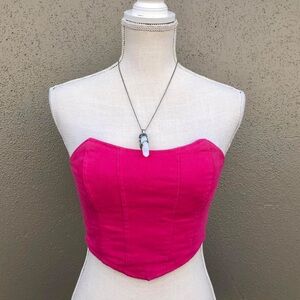 Adika Pink Denim Corset